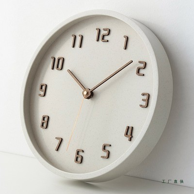 MJK钟表挂钟客厅2025新款家用静音简约挂表免打孔时钟挂墙石英钟