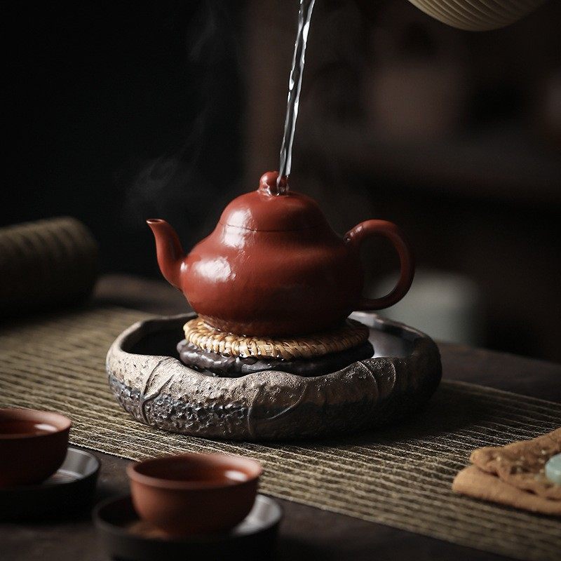 粗陶壶承壶垫家用干泡小号茶盘日式养壶托盘紫砂壶储水式茶台