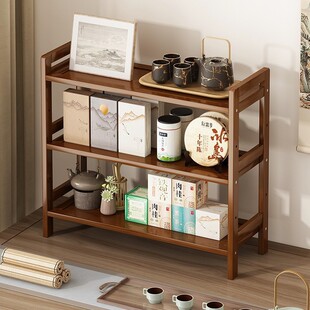 茶架子置物架桌面博古架小型茶室置物架茶叶架茶杯架子茶具收薇妍