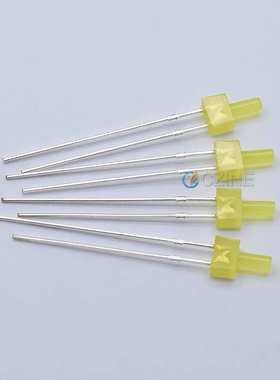 f2高平头2mm黄发黄红发红绿色指示灯宝塔形插件led灯珠发光二极管