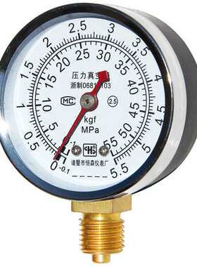 HengSen/恒森真空压力表YLB-60B-01-L YLB-60B-01-H YLB-60B-02