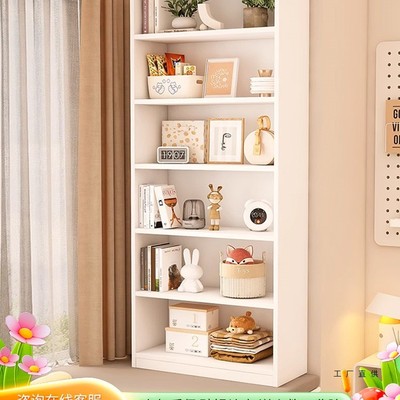 实木书架落地置物架儿童书柜家用展示储物柜定 制客厅飘窗收纳柜