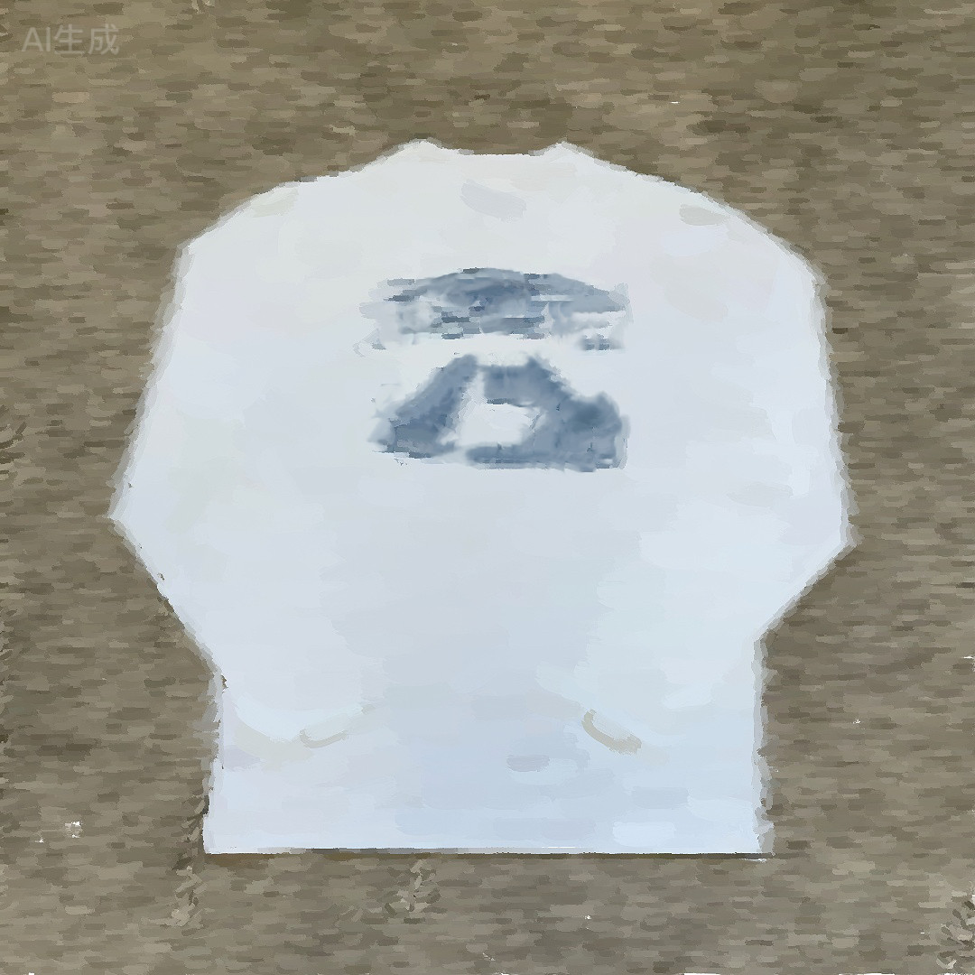 thumbnail for A Long-Sleeved White Shirt with a Heart Design