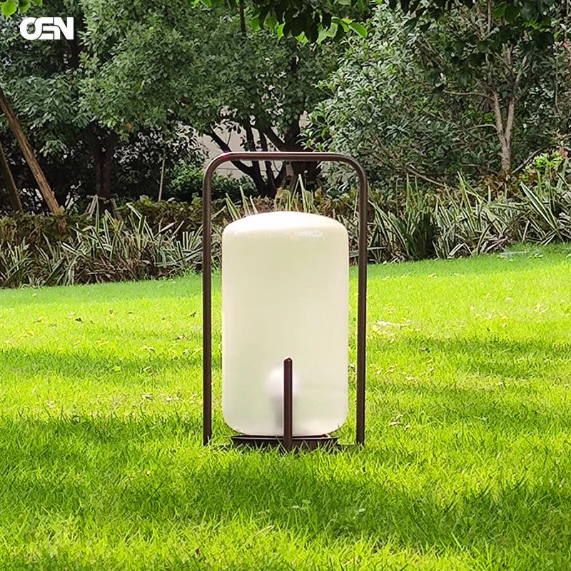 现代简约LED庭院灯户外防水手提携带式装饰灯日式玻璃落地灯