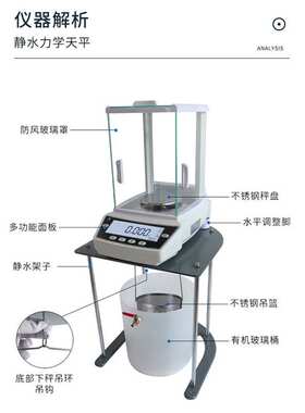 浦春JY5001净水浸水力学天平静水天平5kg/0.1g5000g1kg/0.001g
