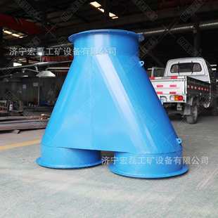 矿用铁质分风器三叉风筒800mm井下防逆流风筒切换器分流器铁风筒