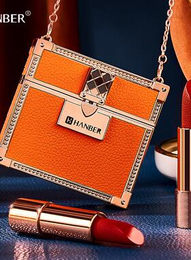 奢华橙色包包口红丝绒雾面哑光滋润三支装套盒抖音同款