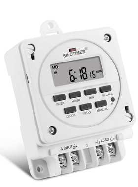 TM618E 智能定时器开关带安装底座时控定时开关 电源输出 16A