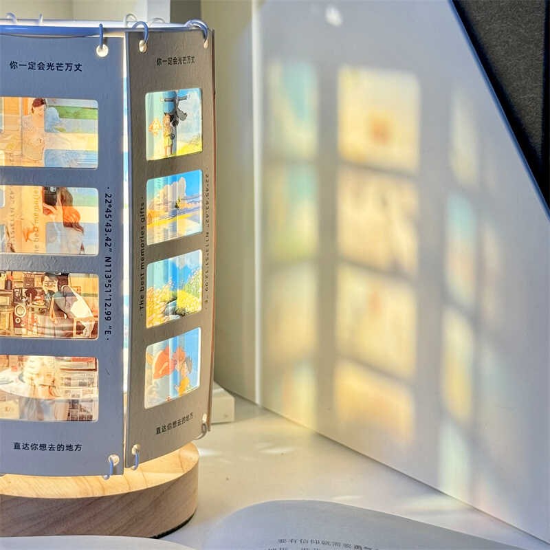 胶片氛围灯diy台灯情侣反转片幻灯片留念床头灯送闺蜜男朋友礼物