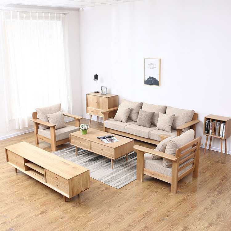 北欧实木云端电视柜现代地柜组合小户型简约白橡木视听柜厂家