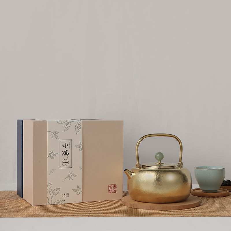 博友制钛小满钛提梁壶金玉款烧水壶户外露营野营茶壶野外煮水壶
