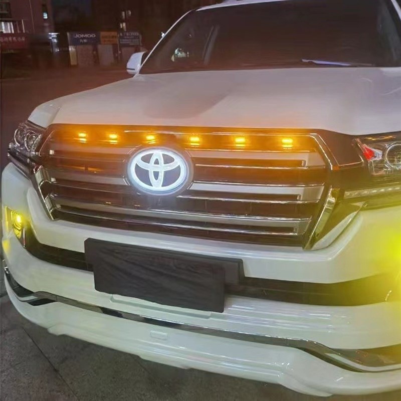 中网小黄灯汽车改装LED灯卡扣款越野车皮卡中网改装通用LED中网灯