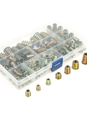 140PCS梯形螺母内外牙T形有介母 锌合金螺母T型螺母 预埋螺帽套装