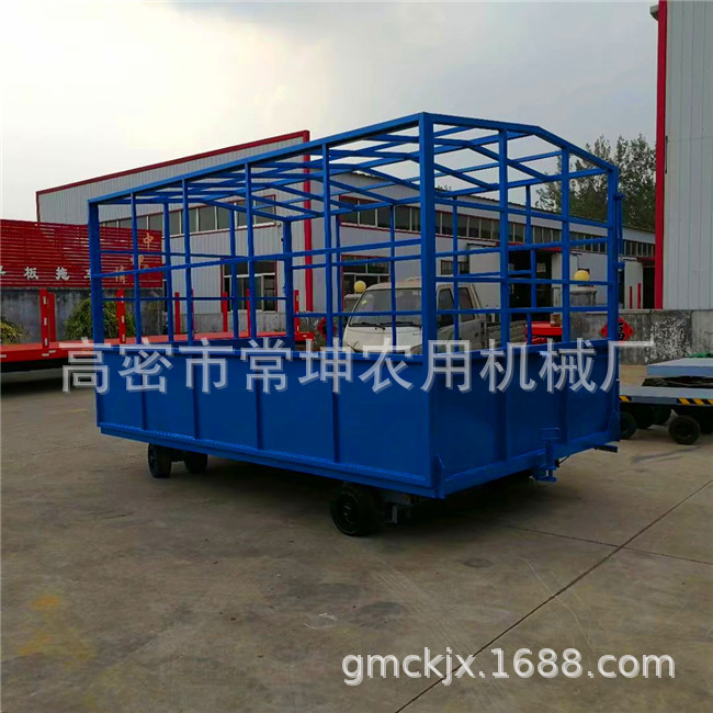 3吨雨棚拖车   骨架平板拖车  汽车配件转运车