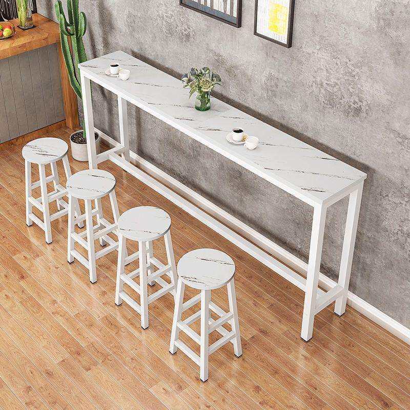 dpp靠墙吧台椅子高脚桌简约家用客厅阳台小吧台长条桌奶茶店桌椅