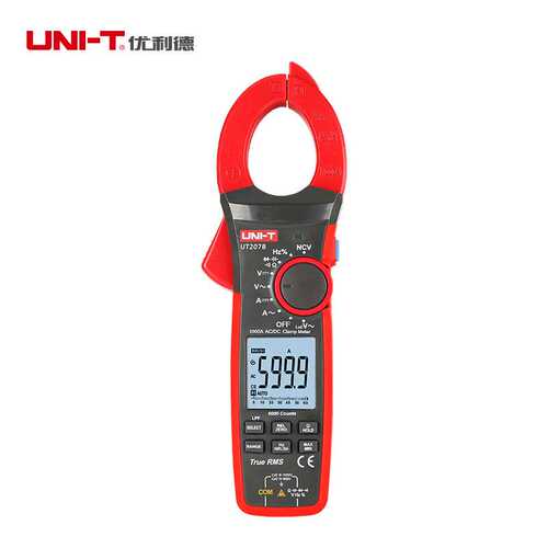 优利德UT206B/UT207B/UT208B交直流钳形万用表 1000A浪涌电流钳表