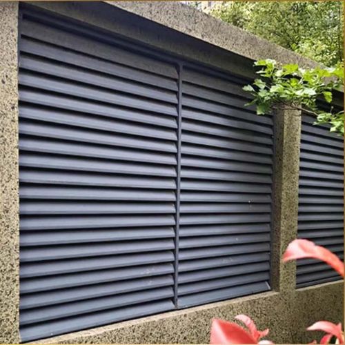 定制外墙装饰铝合金百叶窗格栅护栏围挡空调外机罩隔断百叶通风口