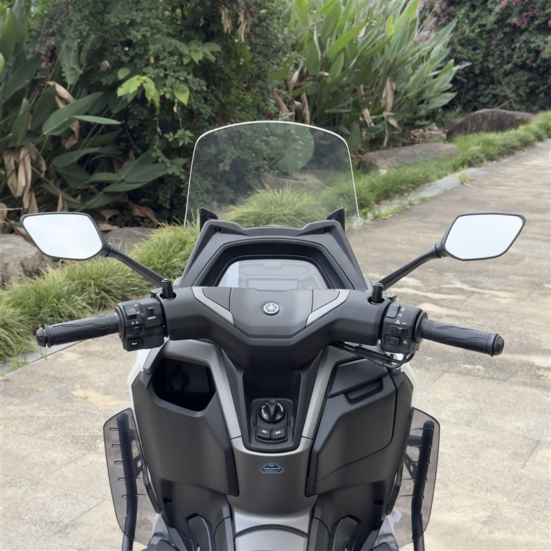 适用于25款雅马哈NMAX改装TMAX前脸风挡 加高挡风套件 前置后视镜