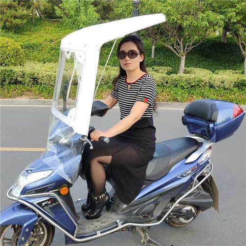 速发电动车7字雨棚 摩q托踏板车遮阳棚电瓶自行车太阳伞篷挡风罩