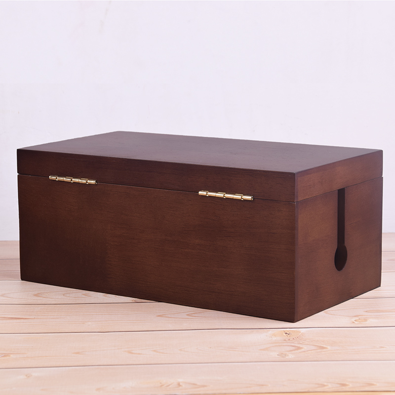 wifi路由器插座数据线电线排插插线板收纳盒遮挡盒置物架实木盒子