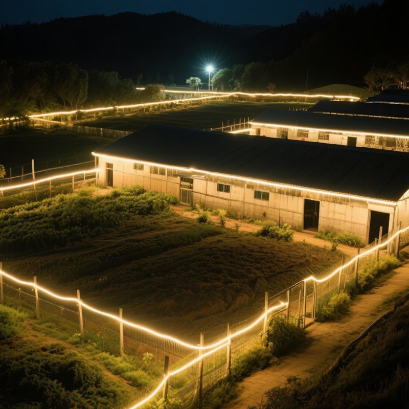 智能定时开关灯LED灯条超长2025新款庄园露营庭院农场养殖场220v