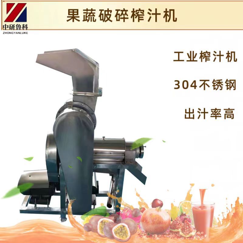 破碎型果汁加工设备 商用水果蔬菜打汁机 菜花梨子榨汁机