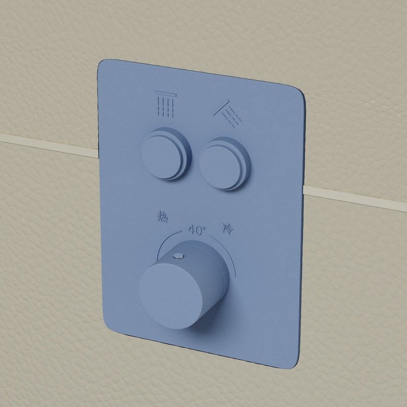 监狱谈话室软包硅胶淋浴器恒温花洒套装隐藏式防撞暗装洗澡开关