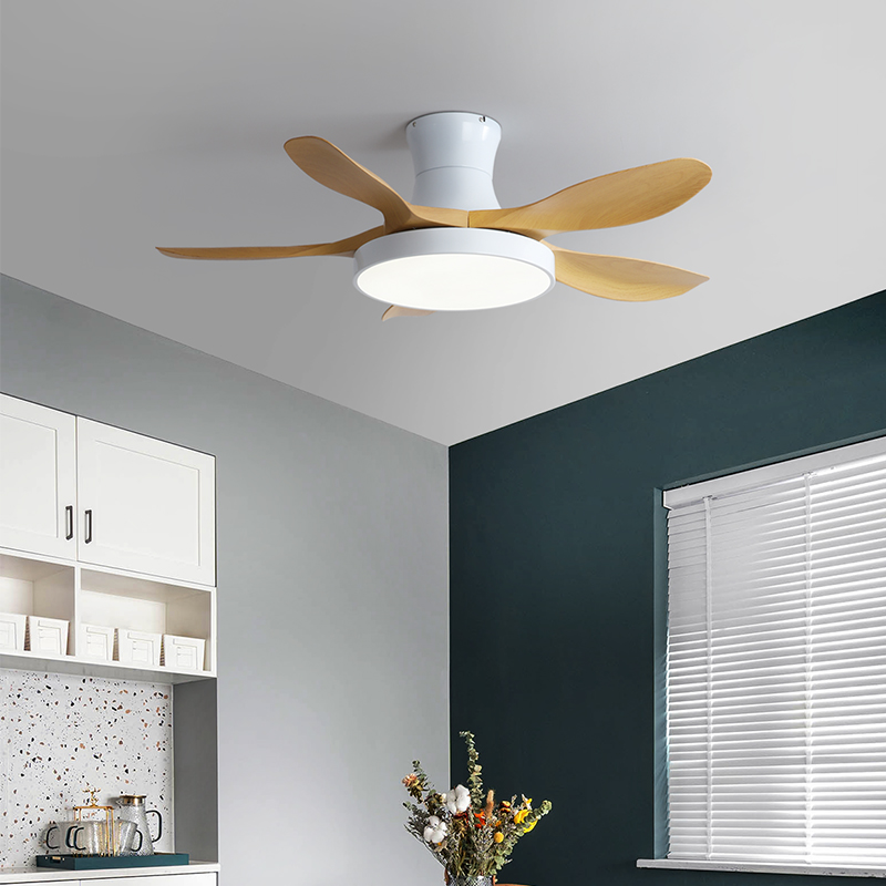 北欧风扇灯客厅卧室餐厅书房吊扇灯具led日式简约低楼层静音吊灯