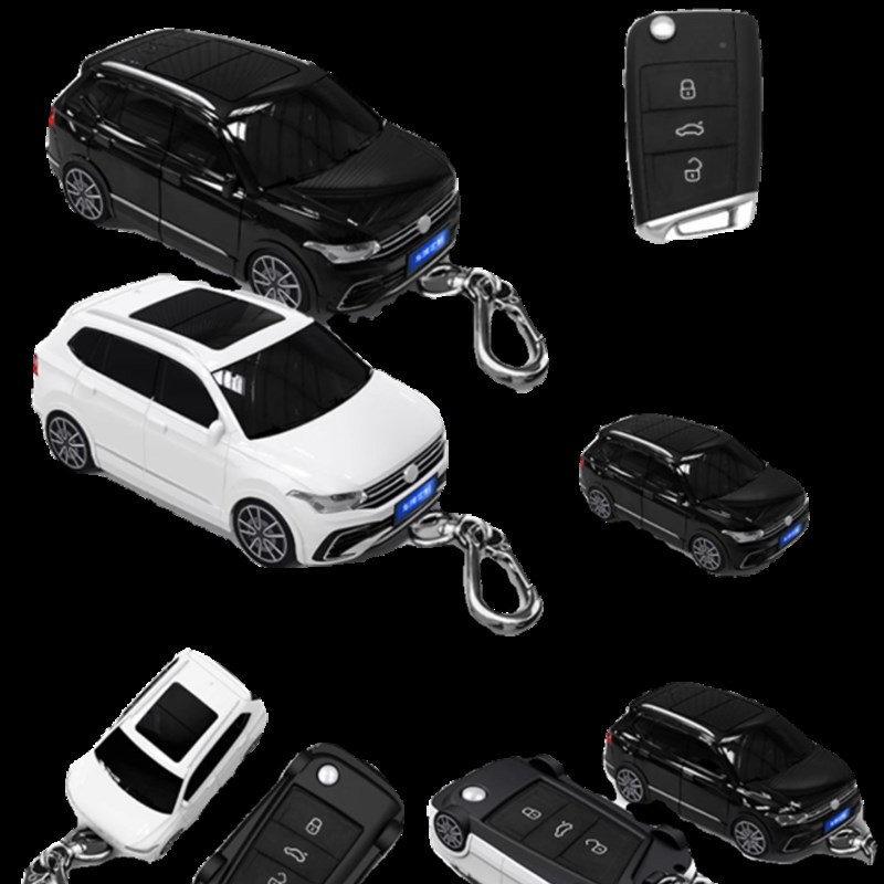 适用于大众高尔夫凌渡途观L钥匙包创意个性扣汽车模型壳保护套男