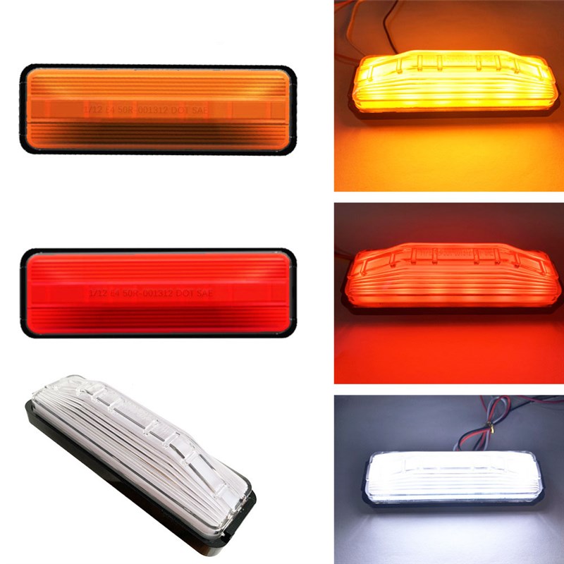 新款彩壳18LED边灯行车转向刹车灯尾灯警示改装货卡拖车12V24V