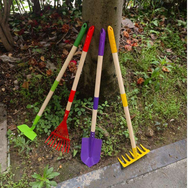 跨境热销可拆卸花园工具园艺铲锄草耙挖土赶海挖沙园艺工具4件套
