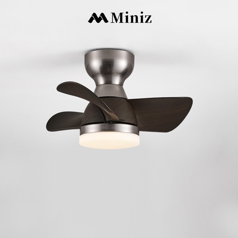 全光谱中古风扇灯复古美式餐厅吊扇灯胡桃木法式卧室护眼电扇灯