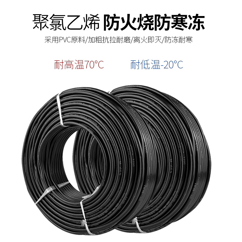 国标纯铜2芯足1.5/2.5/4/6平方电线电缆线户外防冻护套线电源软线
