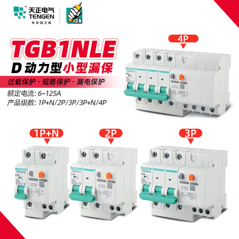 天正小型漏保断路器D型动力型