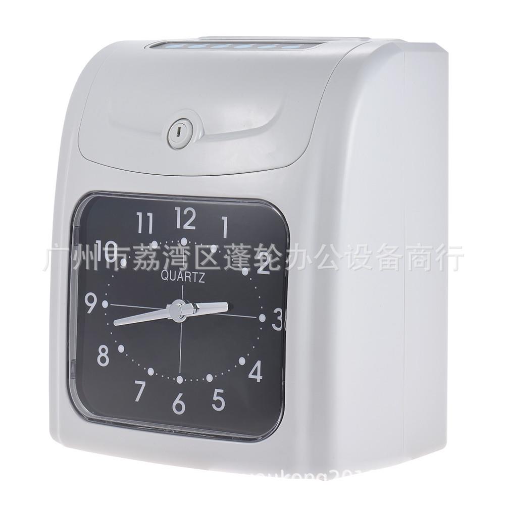 出口打卡机智能纸卡考勤机英文打卡钟可选停电可用打卡器打卡机