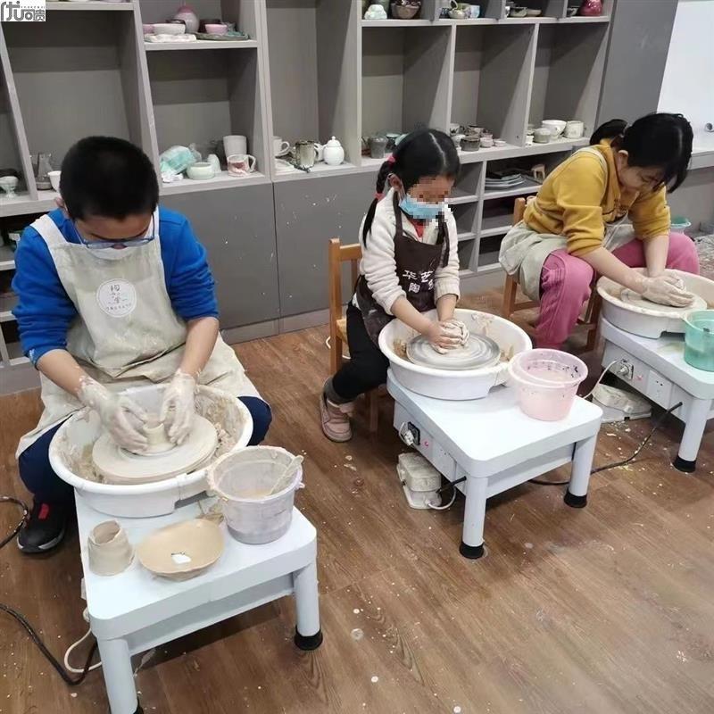 迷你小型儿童陶艺拉胚机做陶瓷的转盘电动幼儿园玩泥巴工具全套优