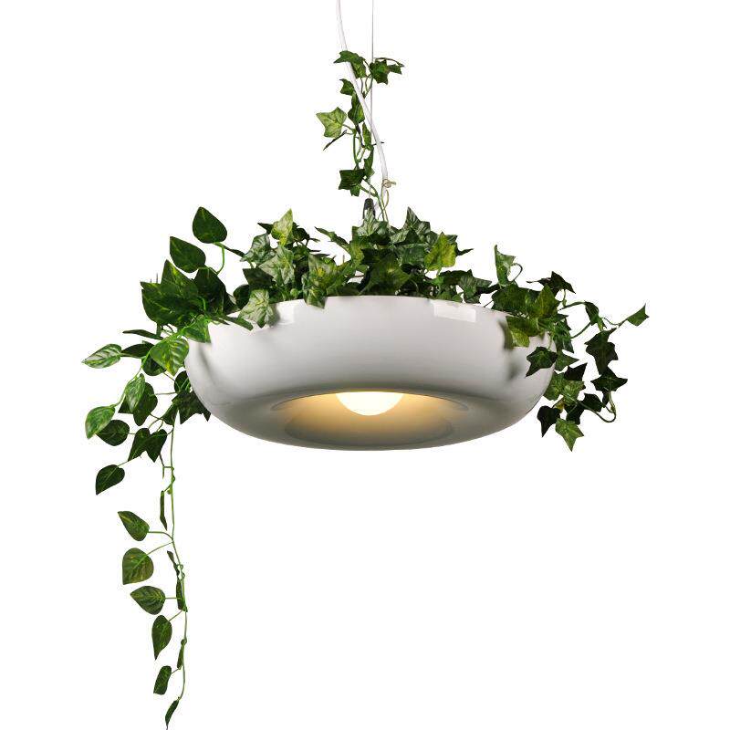 设计师灯北欧小清新创意盆栽植物空中花园吊灯餐吧铝吊餐桌楼道