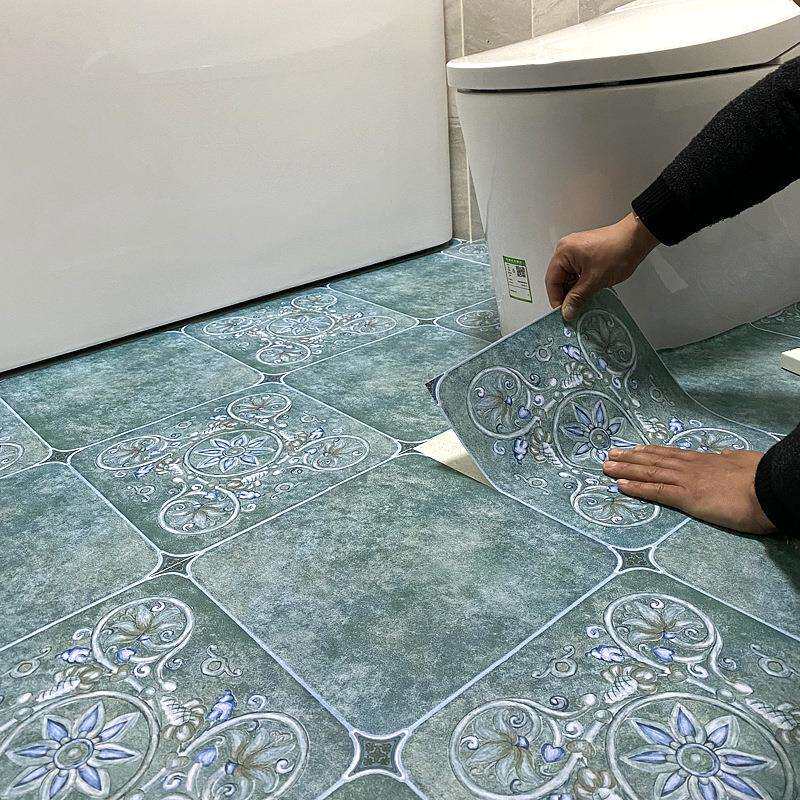 厨房防油地面仿古瓷砖墙贴卫生间浴室地砖厕所地板贴自粘地贴