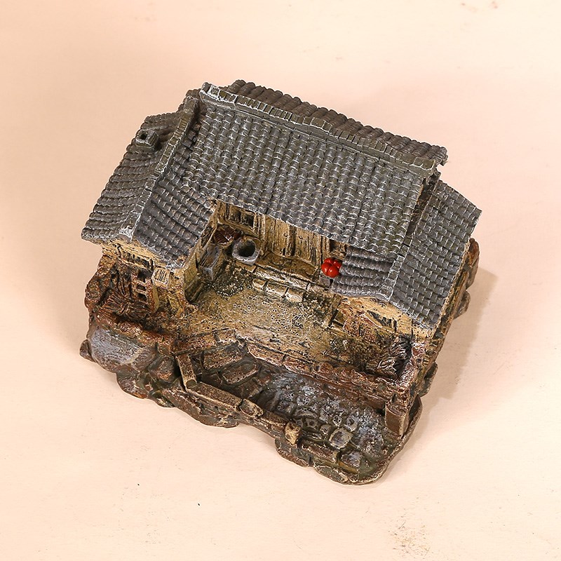 迷你农家院子房子盆栽盆景造景装饰摆件鱼缸茶几茶宠茶盘小礼品