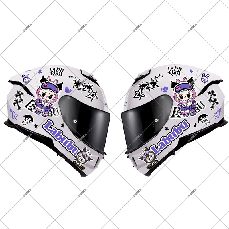 适用于SHOEI Z7头盔贴纸Z8贴花X14素盔AGV K1 K3拉花RX7X改装贴纸