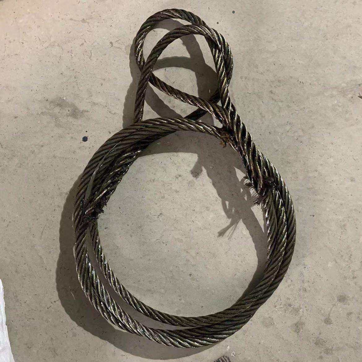 起重钢丝绳吊具吊车插编钢丝油绳耐磨高强度挖机油绳吊绳