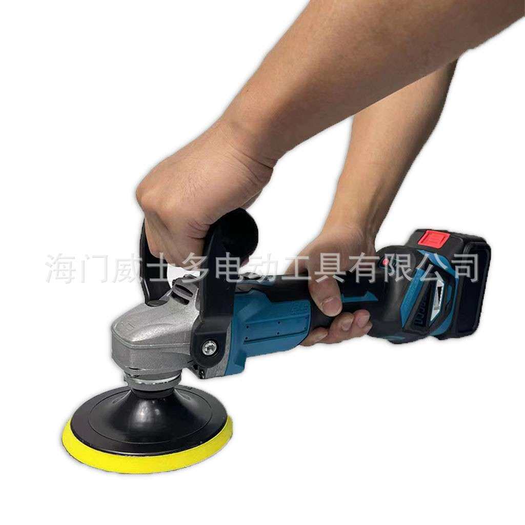 充电式多功能125MM抛光机家用木板瓷钻抛光打蜡机汽车无线打磨机