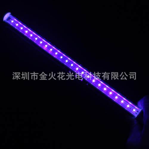 LED UV杀菌灯10W uv黑光灯 T5一体UV紫光灯 0.6米