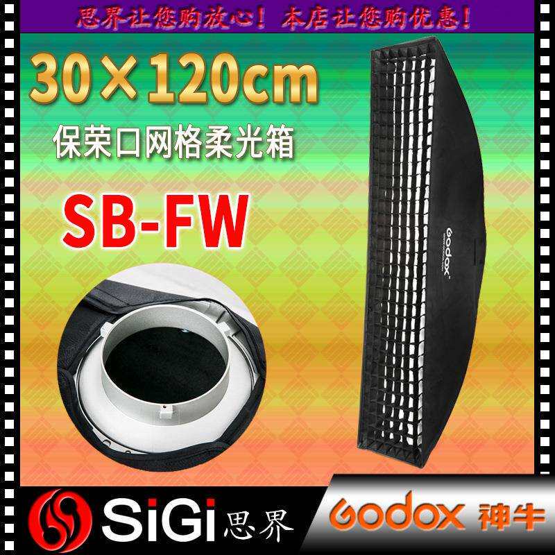 GODOX神牛长条网格柔光箱30*120CM保荣卡口影室灯摄影棚闪柔光罩