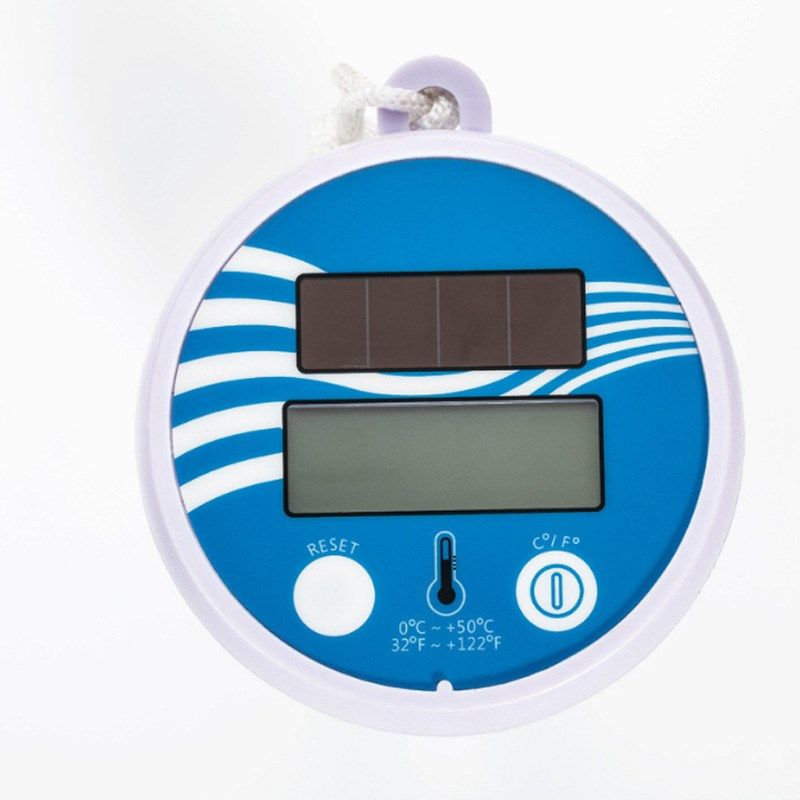 泳池浮水太阳能板电子数显温度计防水数字大屏显示