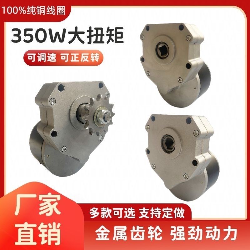 永磁直流下肥电机玉米小麦施肥器改12V24V48V350W炒货播种电动机