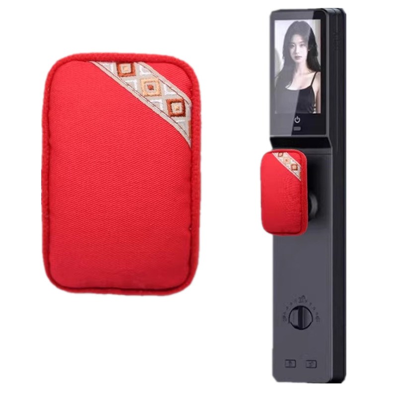 新款智能锁密码指纹锁保护套门把手套入户门锁方形把手防撞防静电