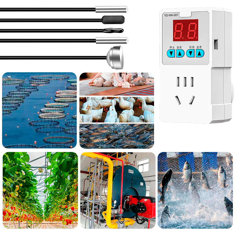 温控器数显智能电子温控开关暖气锅炉温度控制器插座鱼缸宠物加热