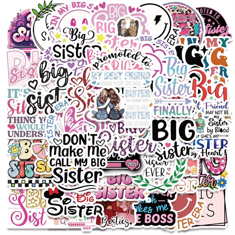 50张英文亲情励志贴纸DIY涂鸦手账本手机壳充电宝笔记本平板电脑