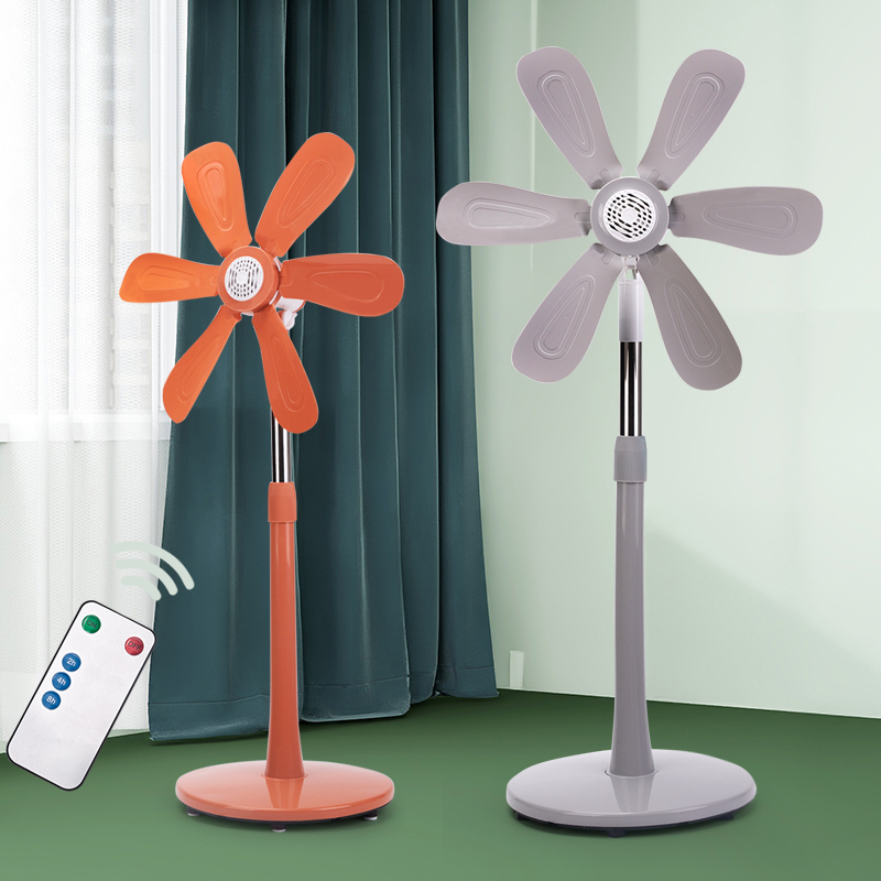 伸缩式无网罩支架电风扇静音家用学生宿舍立式迷你小型五叶落地扇